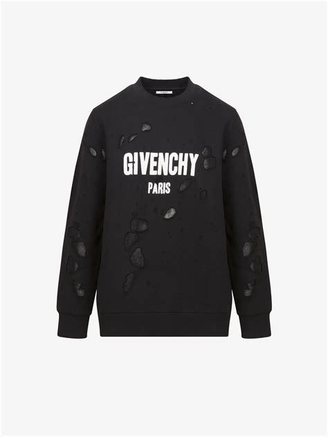 sweatshirt Givenchy Paris destroyed